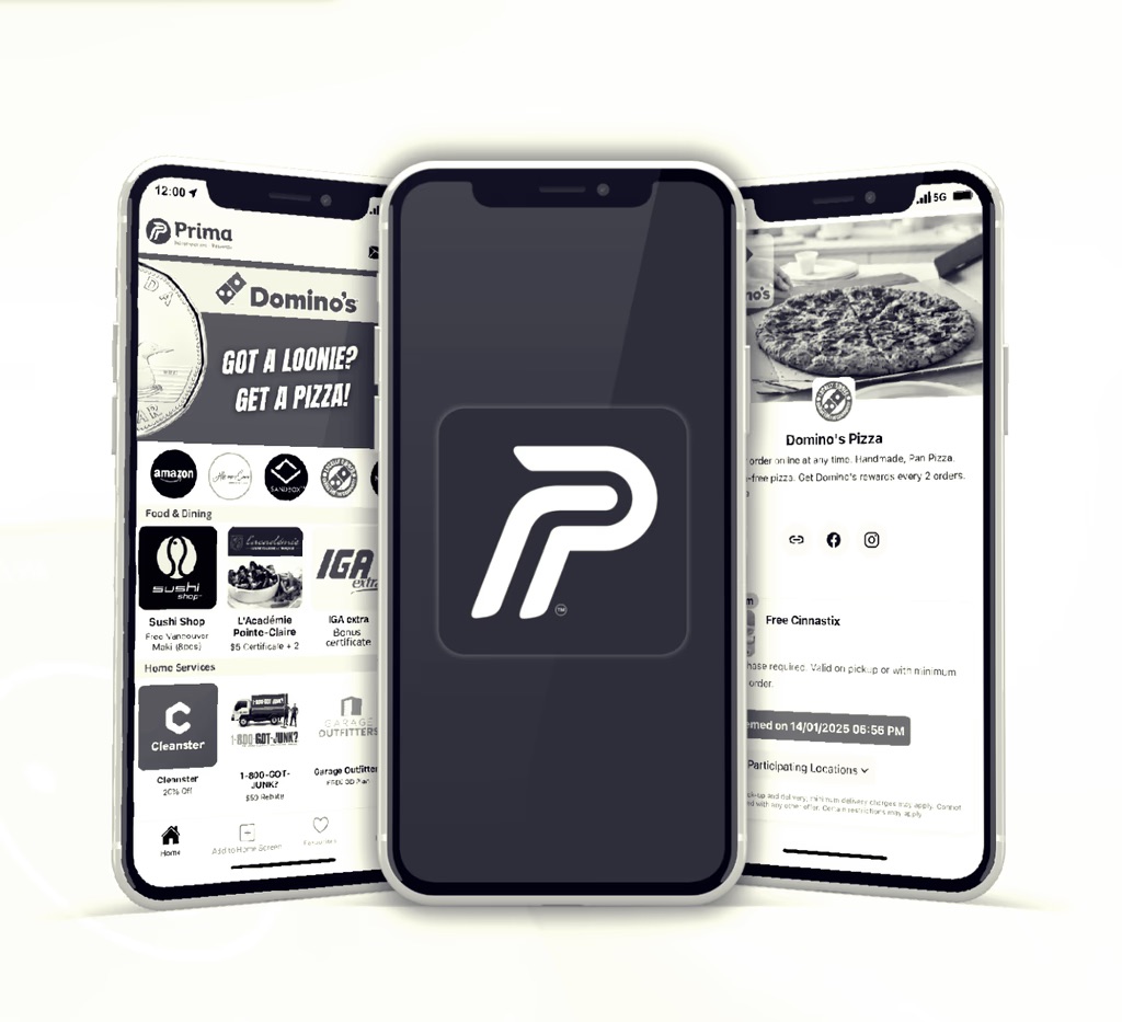 Prima Rewards — loyalty app on mobile phones